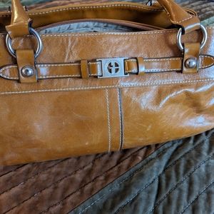 Cognac Giant Bernini handbag